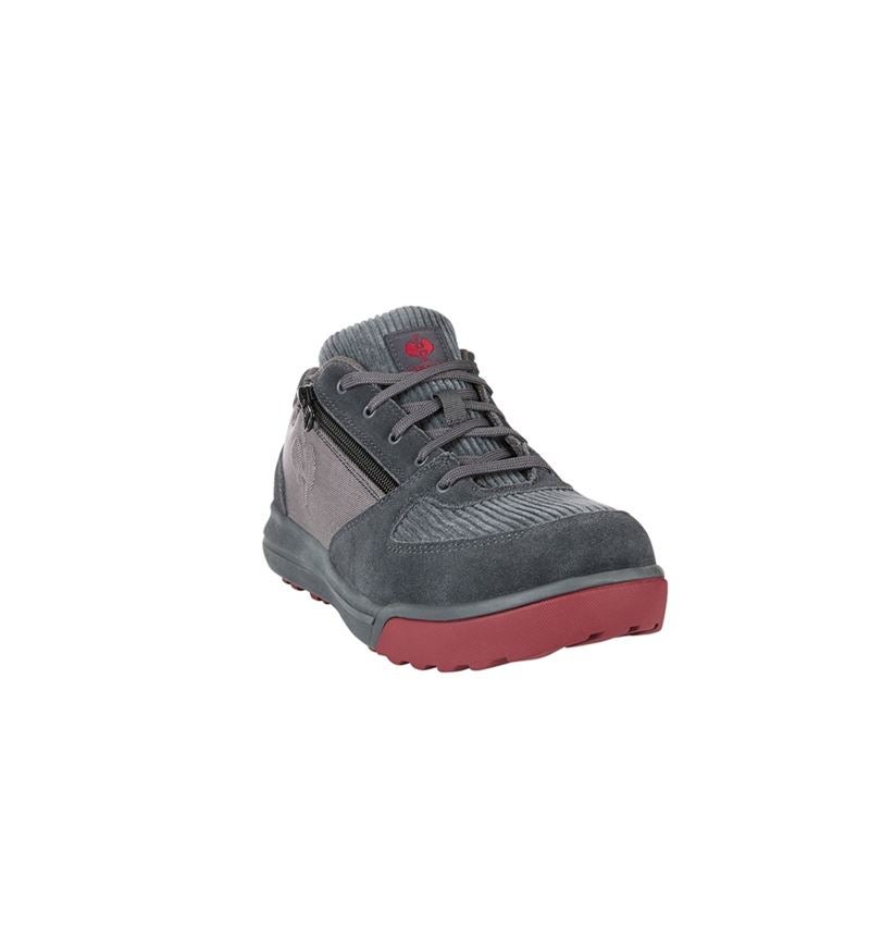 Safety Trainers: S1 Safety shoes e.s. Janus II low + bridgegrey/velvetred 2