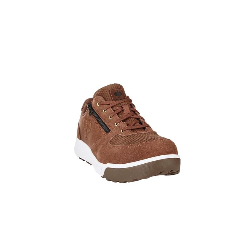 Safety Trainers: S1 Safety shoes e.s. Janus II low + cedarbrown/purewhite 1