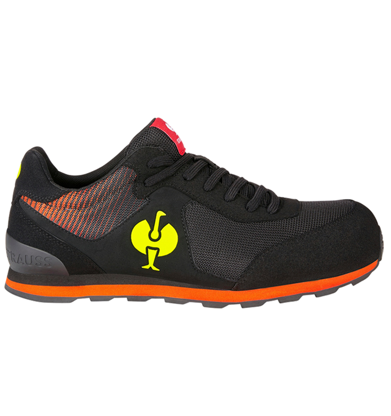 Safety Trainers: S1 Safety shoes e.s. Sirius II + black/high-vis yellow/red 1