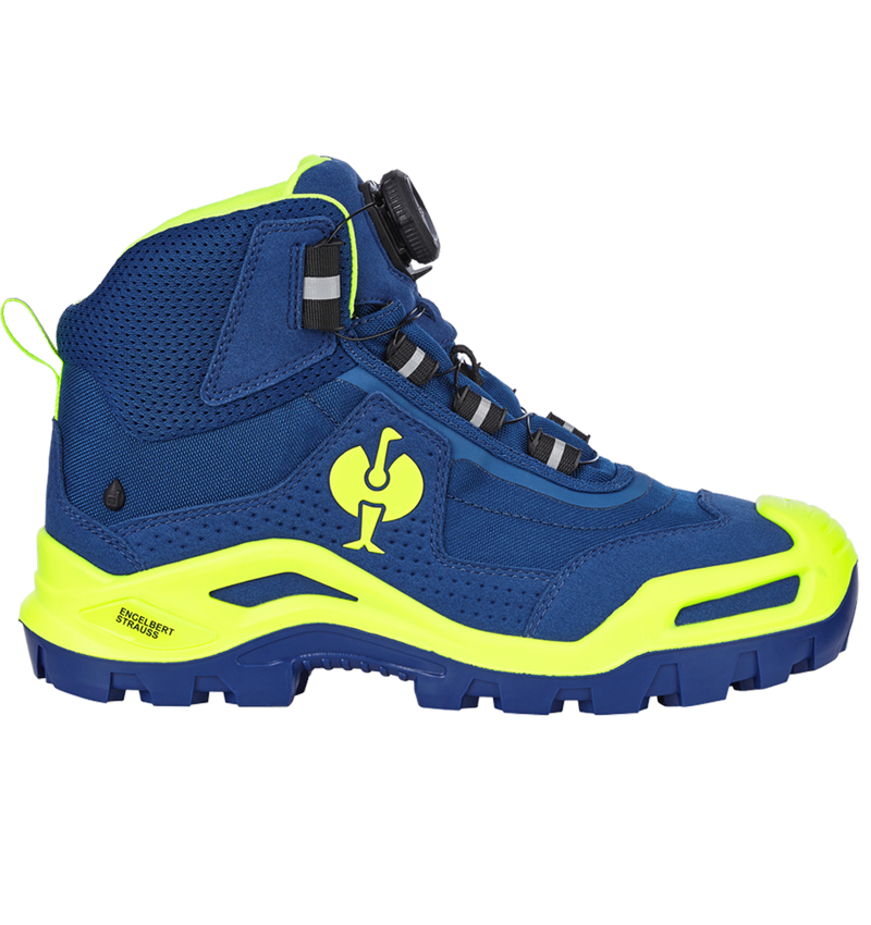 Footwear: S3 Safety boots e.s. Kastra II mid + royal/high-vis yellow 2
