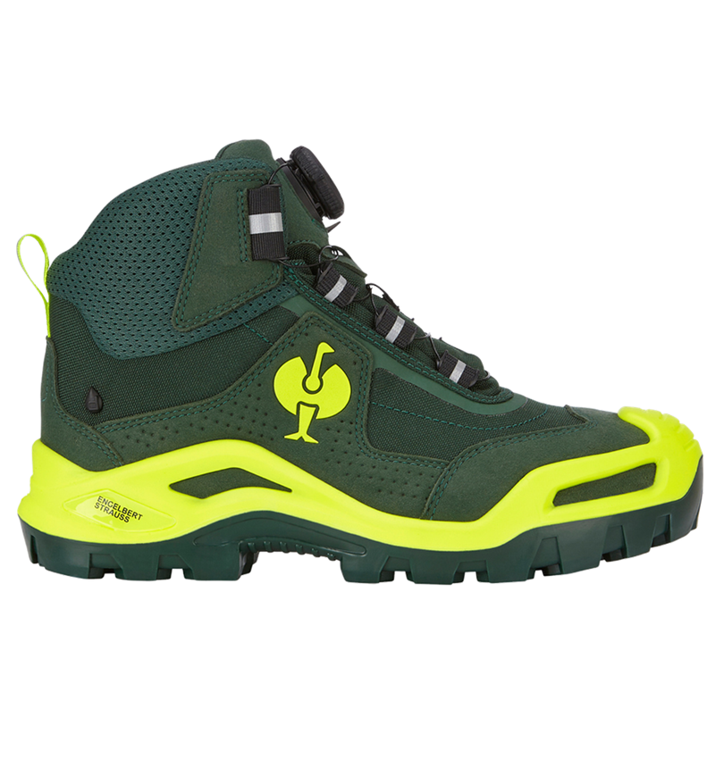 Footwear: S3 Safety boots e.s. Kastra II mid + green/high-vis yellow 4