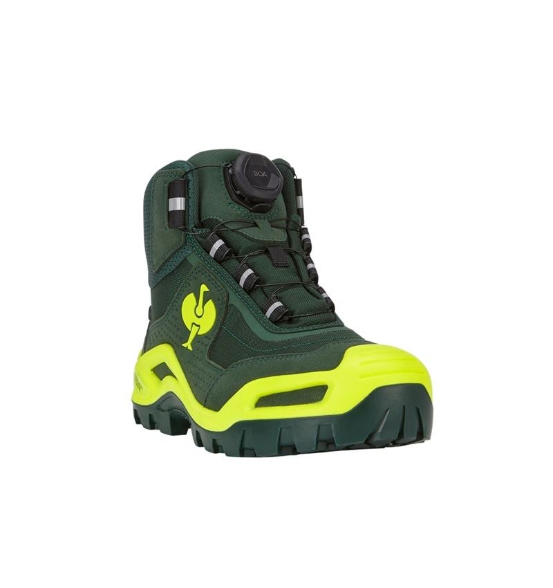 Footwear: S3 Safety boots e.s. Kastra II mid + green/high-vis yellow 5