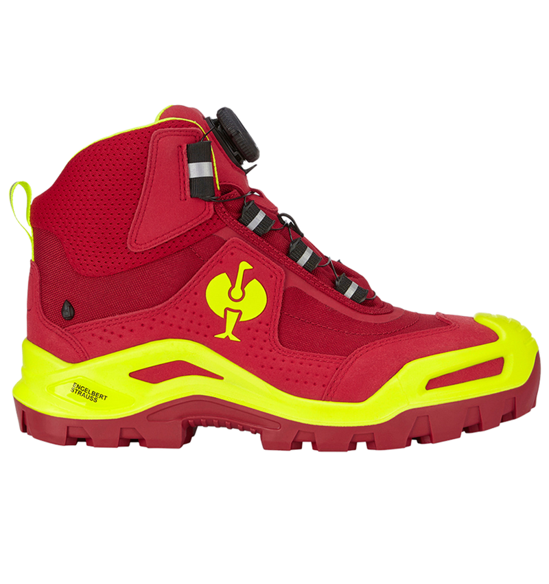 S3: S3 Safety boots e.s. Kastra II mid + red/high-vis yellow 2