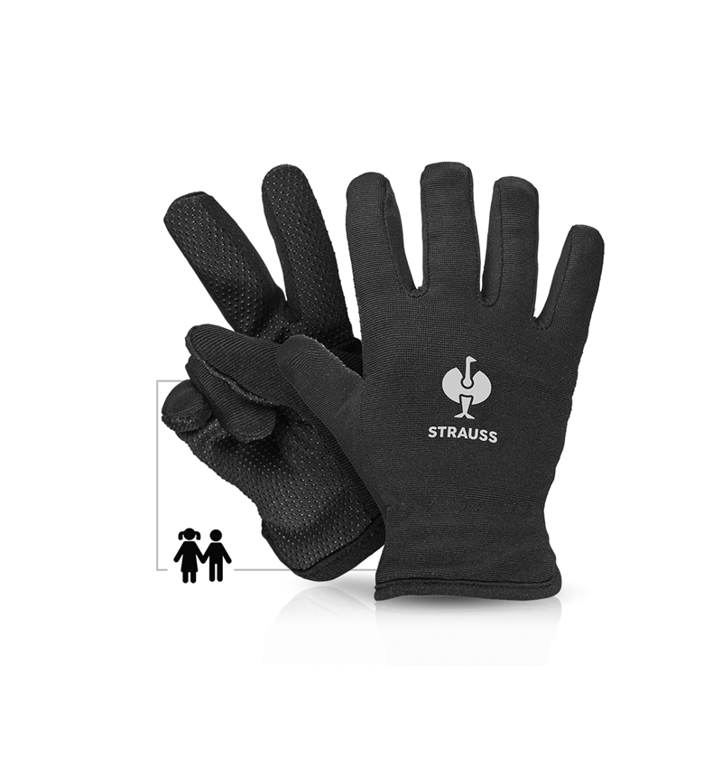 Accessories: e.s. Children's winter gloves Fleece Comfort + black