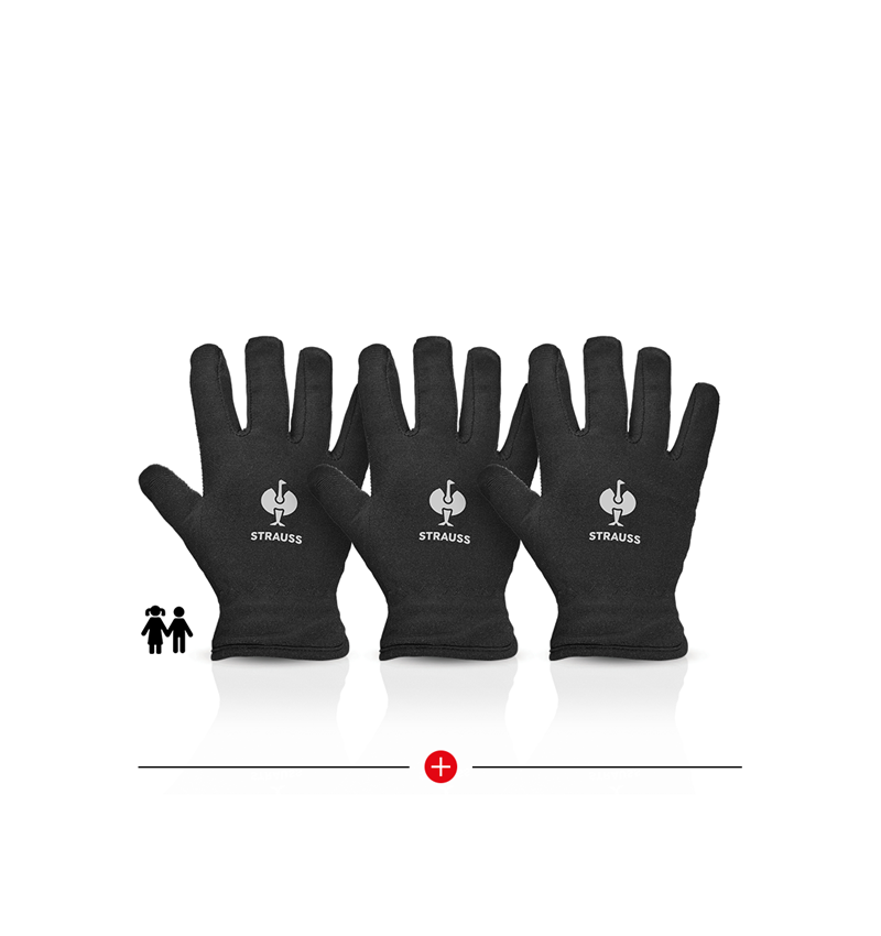 Accessories: 3 for 2 e.s. Child. winter gloves Fleece Comfort + black