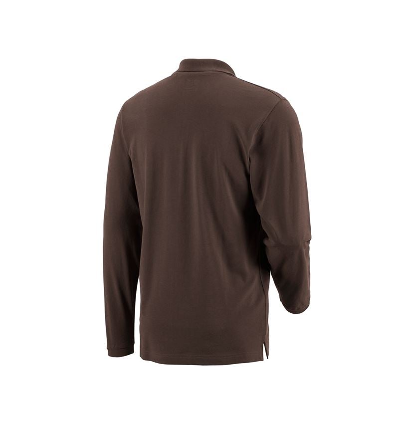 Joiners / Carpenters: e.s. Long sleeve polo cotton Pocket + chestnut 2