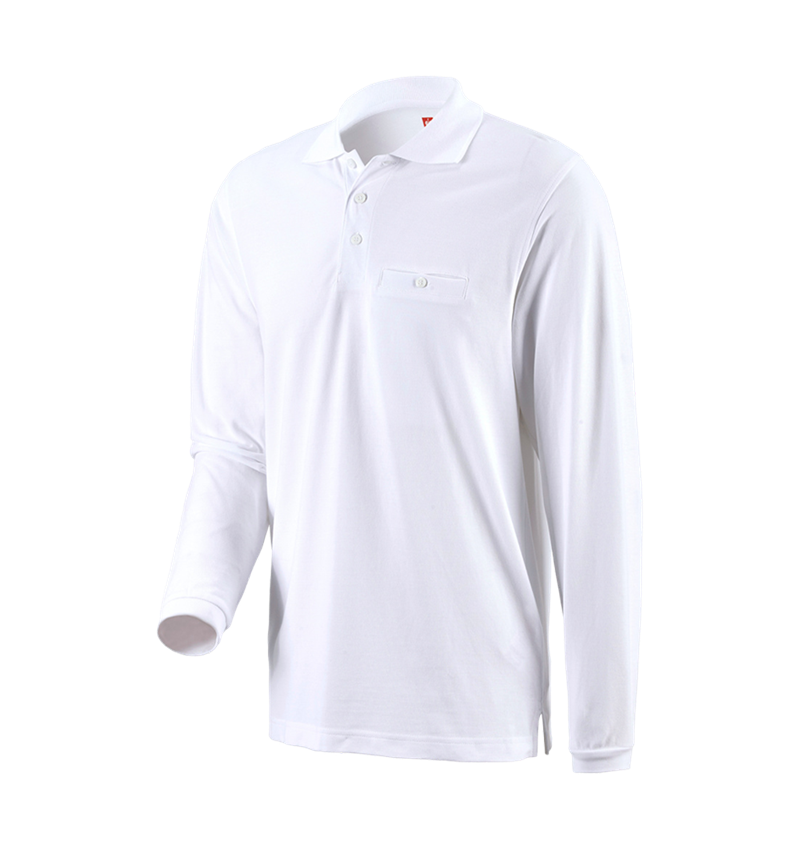 Joiners / Carpenters: e.s. Long sleeve polo cotton Pocket + white 1