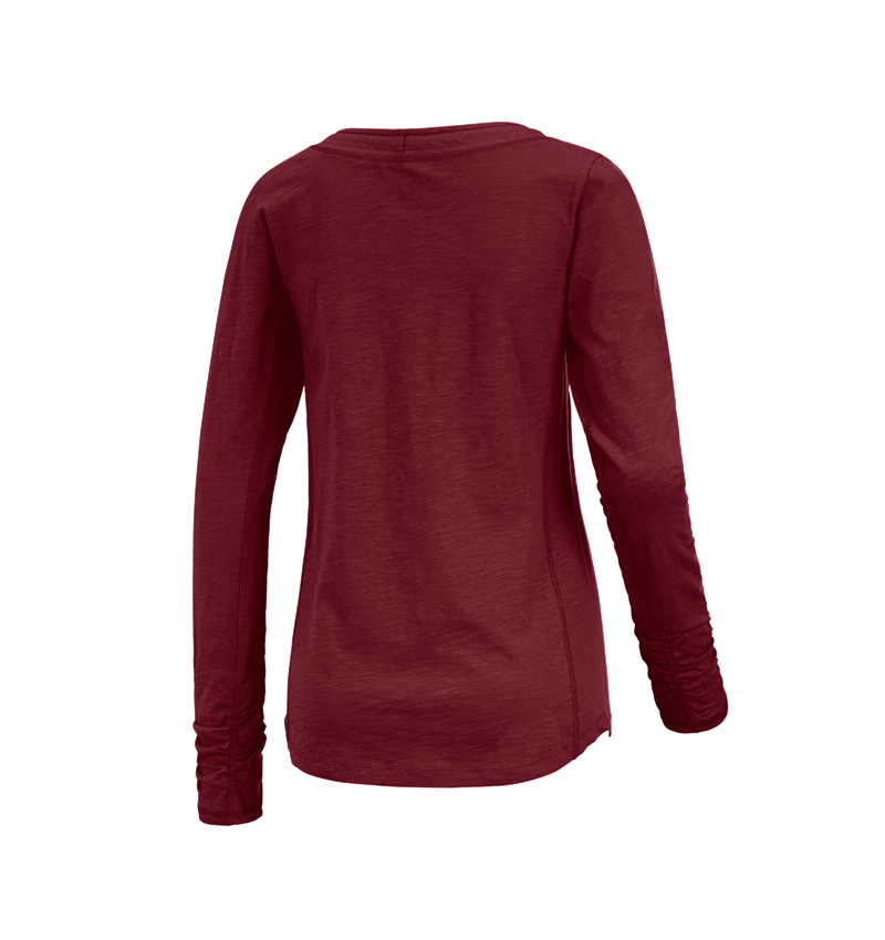 Shirts, Pullover & more: e.s. Long sleeve cotton slub, ladies' + ruby 1