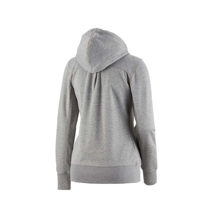 Shirts, Pullover & more: e.s. Hoody sweatjacket poly cotton, ladies' + grey melange 2