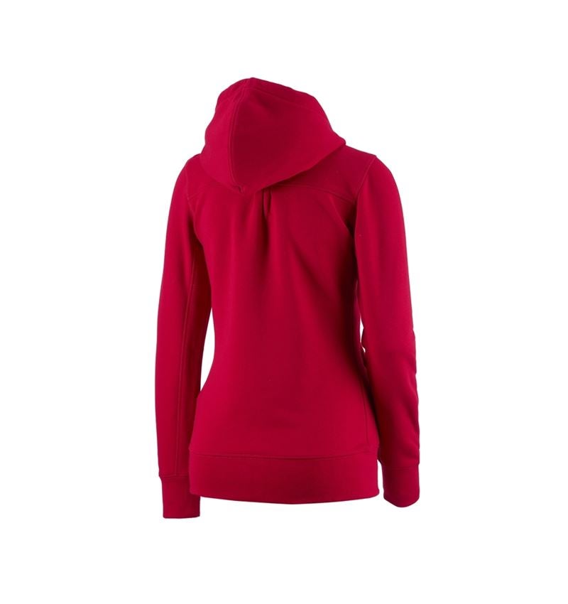 Topics: e.s. Hoody sweatjacket poly cotton, ladies' + fiery red 2