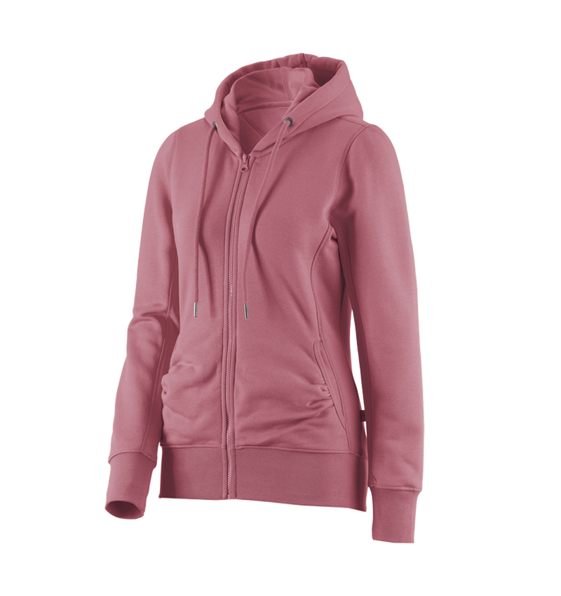 Shirts, Pullover & more: e.s. Hoody sweatjacket poly cotton, ladies' + antiquepink 1