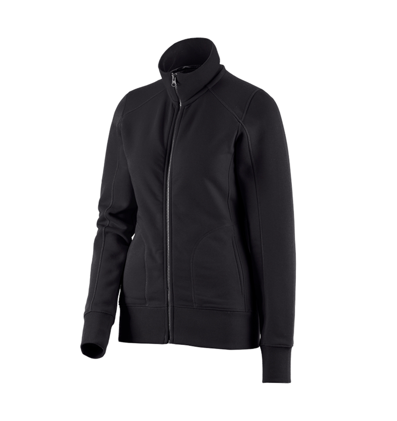 Topics: e.s. Sweat jacket poly cotton, ladies' + black 1