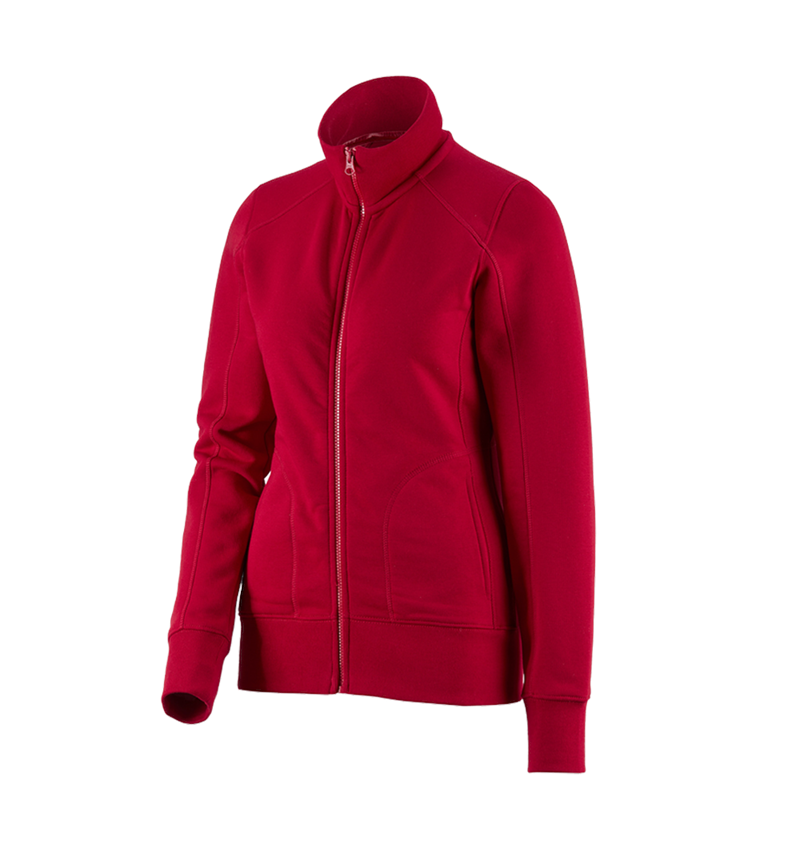 Shirts, Pullover & more: e.s. Sweat jacket poly cotton, ladies' + fiery red 1