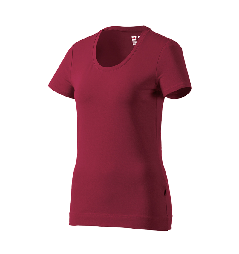 Shirts, Pullover & more: e.s. T-shirt cotton stretch, ladies' + bordeaux 3