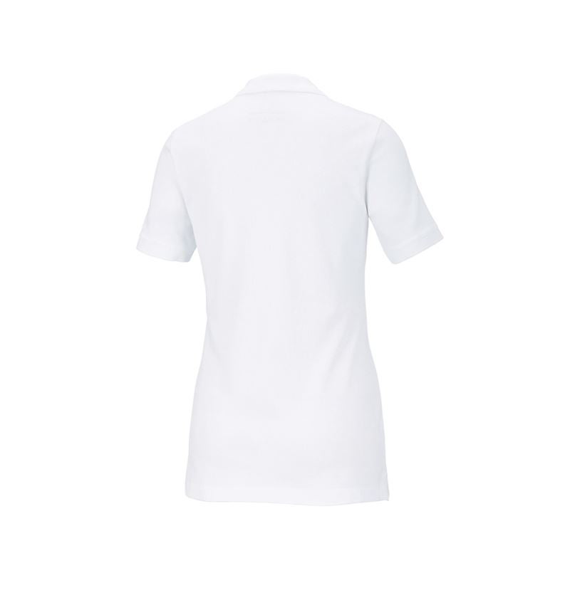 Topics: e.s. Pique-Polo cotton stretch, ladies' + white 3