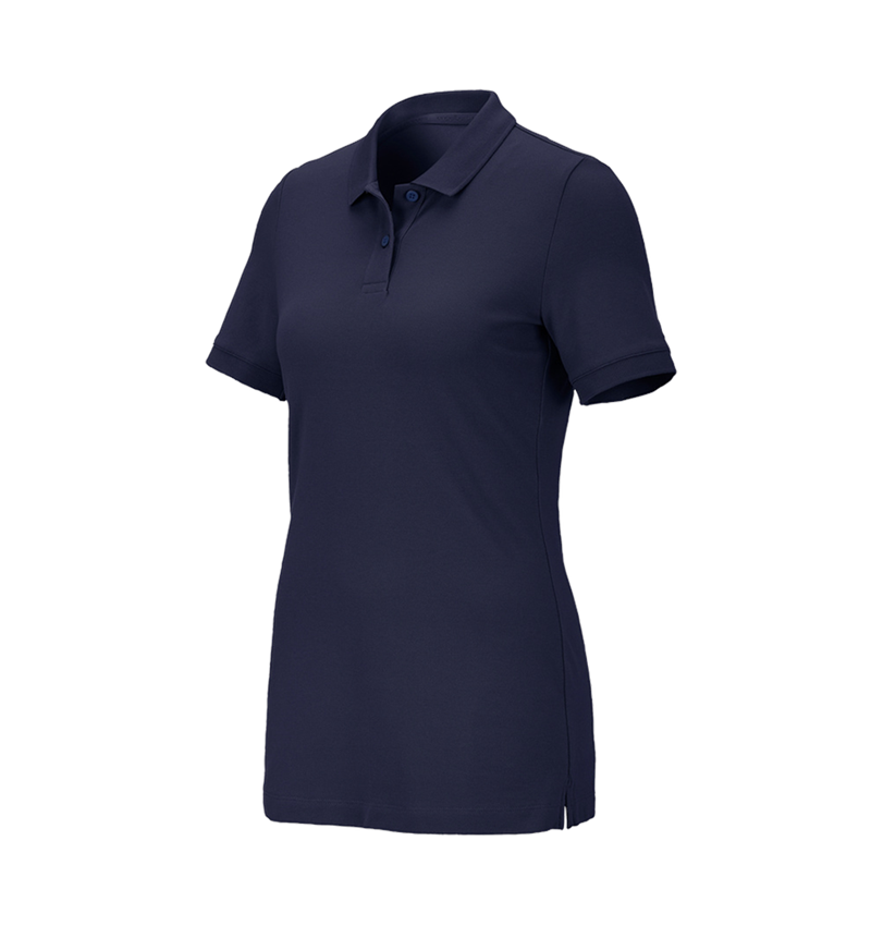 Plumbers / Installers: e.s. Pique-Polo cotton stretch, ladies' + navy 2