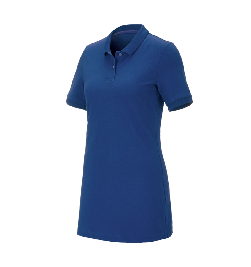 Shirts, Pullover & more: e.s. Pique-Polo cotton stretch, ladies', long fit + alkaliblue 2