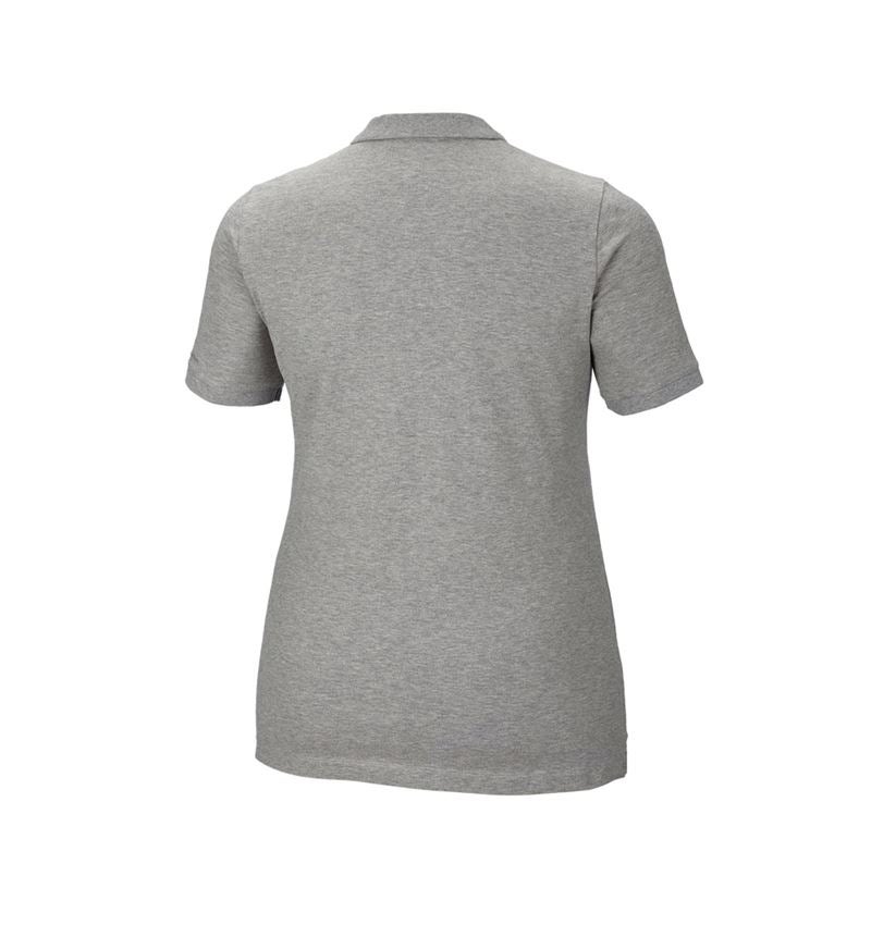 Shirts, Pullover & more: e.s. Pique-Polo cotton stretch, ladies', plus fit + grey melange 3