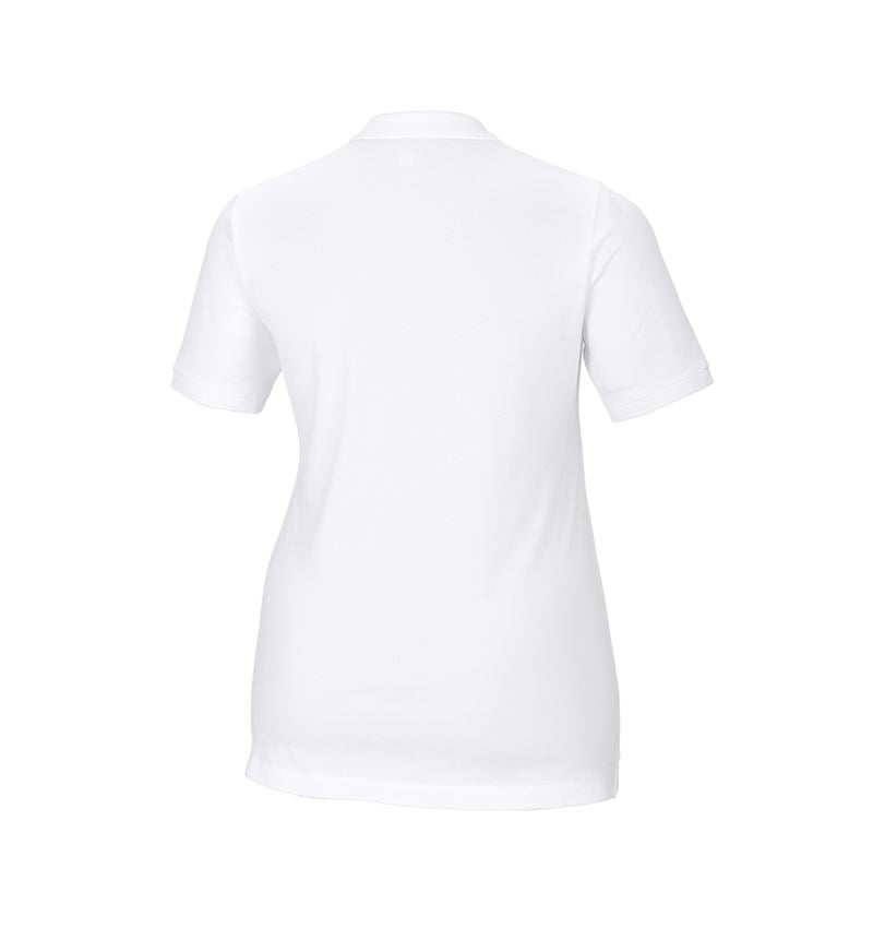 Joiners / Carpenters: e.s. Pique-Polo cotton stretch, ladies', plus fit + white 3