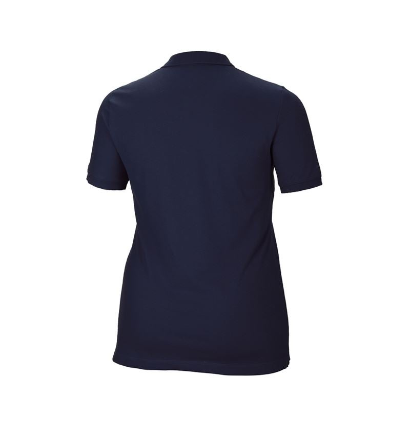 Plumbers / Installers: e.s. Pique-Polo cotton stretch, ladies', plus fit + navy 3