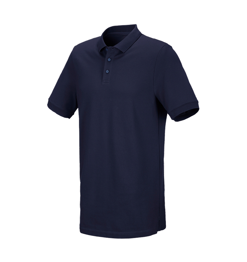 Shirts, Pullover & more: e.s. Piqué-Polo cotton stretch, long fit + navy 2