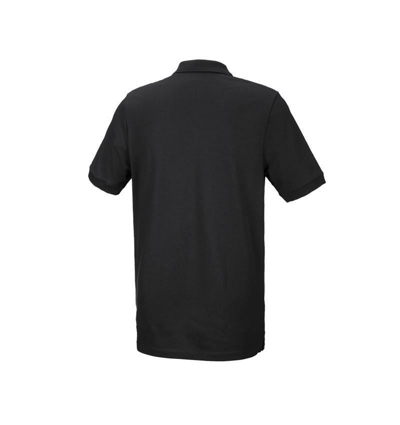 Shirts, Pullover & more: e.s. Piqué-Polo cotton stretch, long fit + black 3