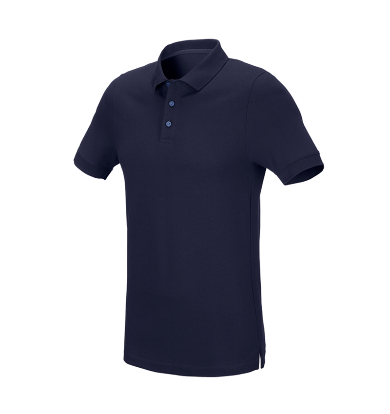 Plumbers / Installers: e.s. Pique-Polo cotton stretch, slim fit + navy 2