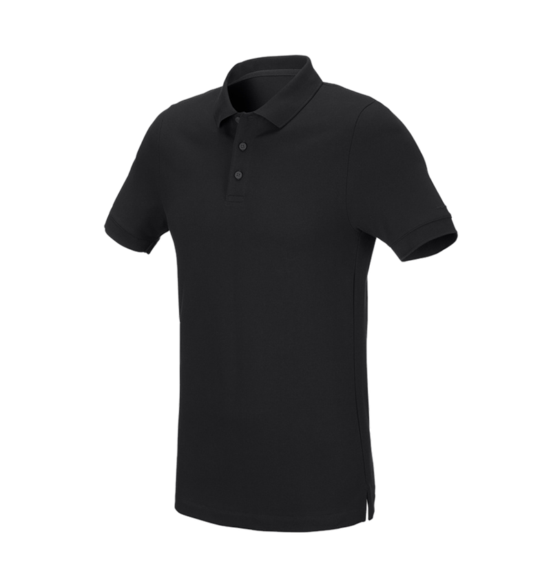 Shirts, Pullover & more: e.s. Pique-Polo cotton stretch, slim fit + black 2