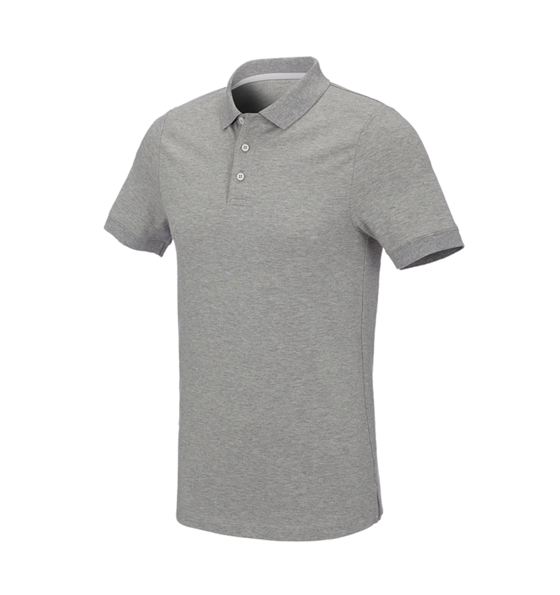 Joiners / Carpenters: e.s. Pique-Polo cotton stretch, slim fit + grey melange 2