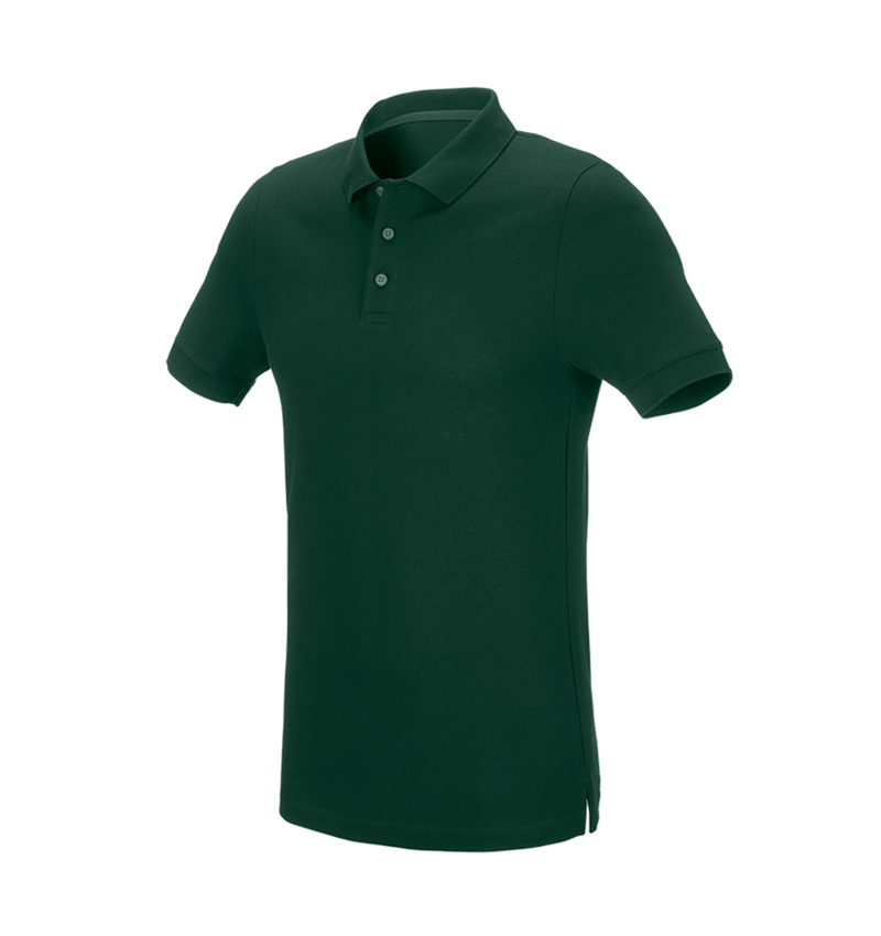 Plumbers / Installers: e.s. Pique-Polo cotton stretch, slim fit + green 2