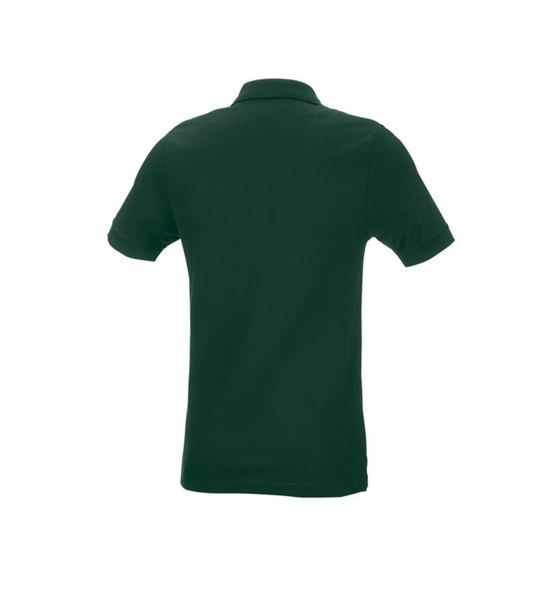 Gardening / Forestry / Farming: e.s. Pique-Polo cotton stretch, slim fit + green 3