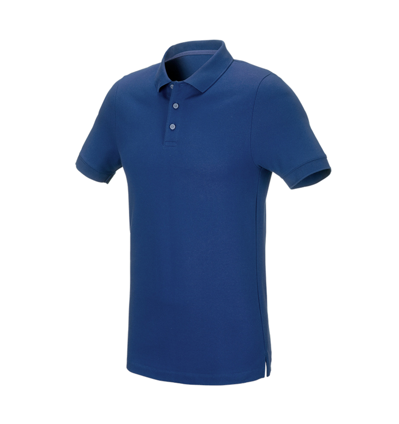 Plumbers / Installers: e.s. Pique-Polo cotton stretch, slim fit + alkaliblue 2
