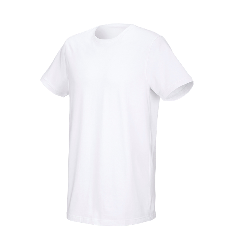 Topics: e.s. T-shirt cotton stretch, long fit + white 2