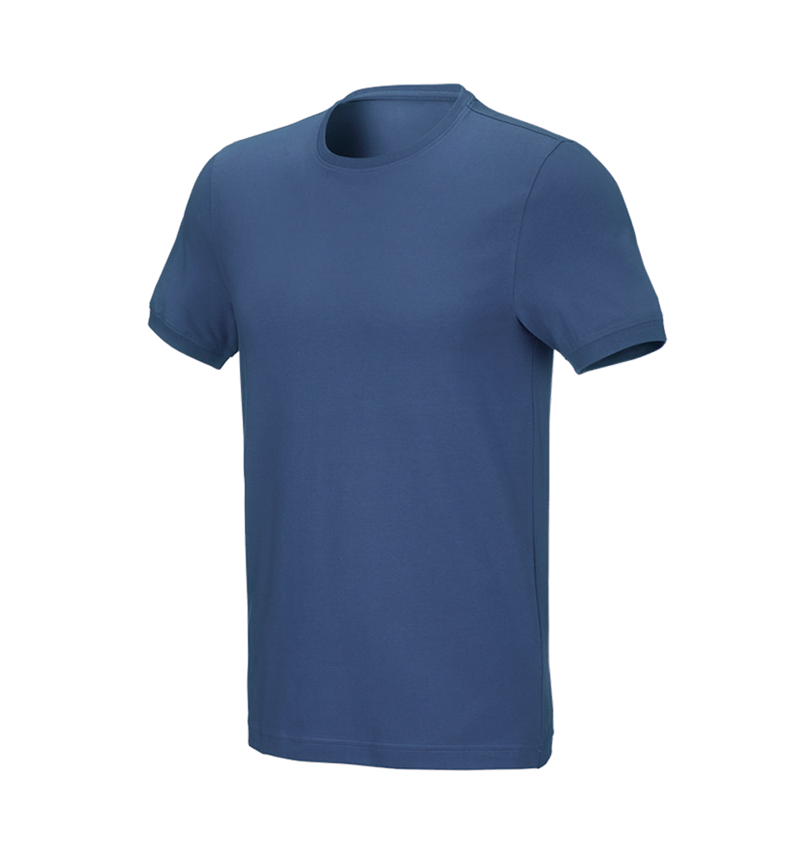 Topics: e.s. T-shirt cotton stretch, slim fit + cobalt 2