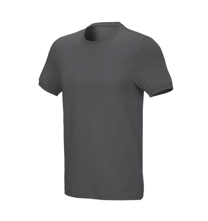 Topics: e.s. T-shirt cotton stretch, slim fit + anthracite 2