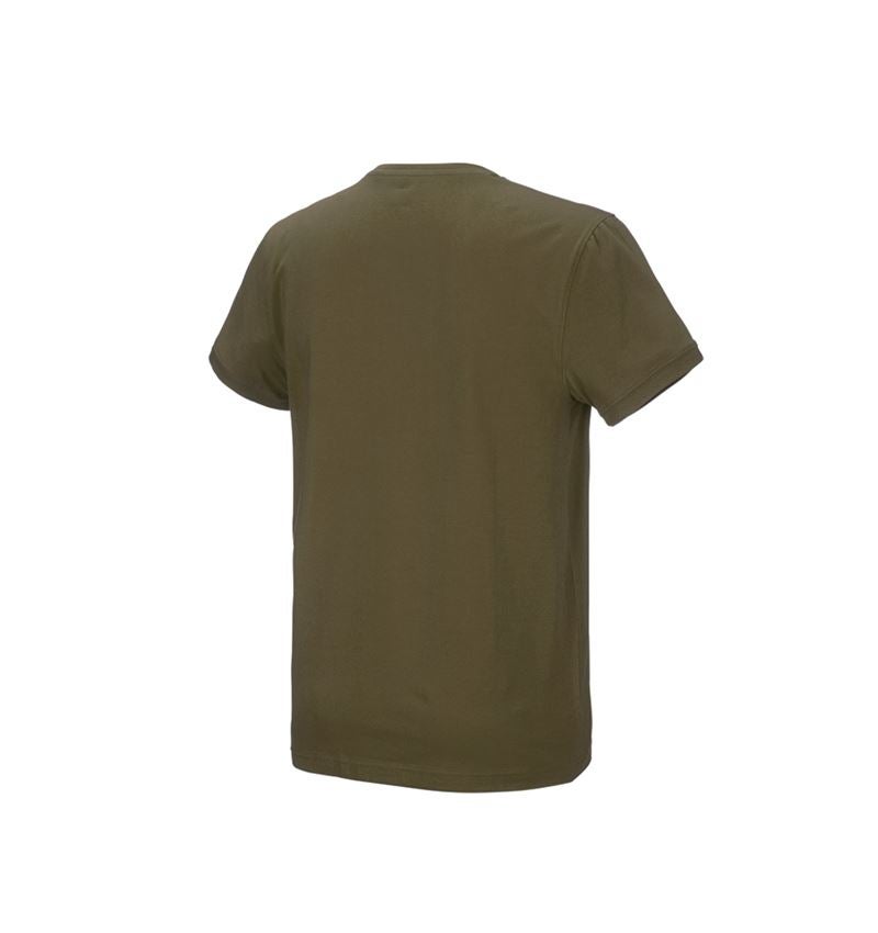 Gardening / Forestry / Farming: e.s. T-shirt cotton stretch + mudgreen 3