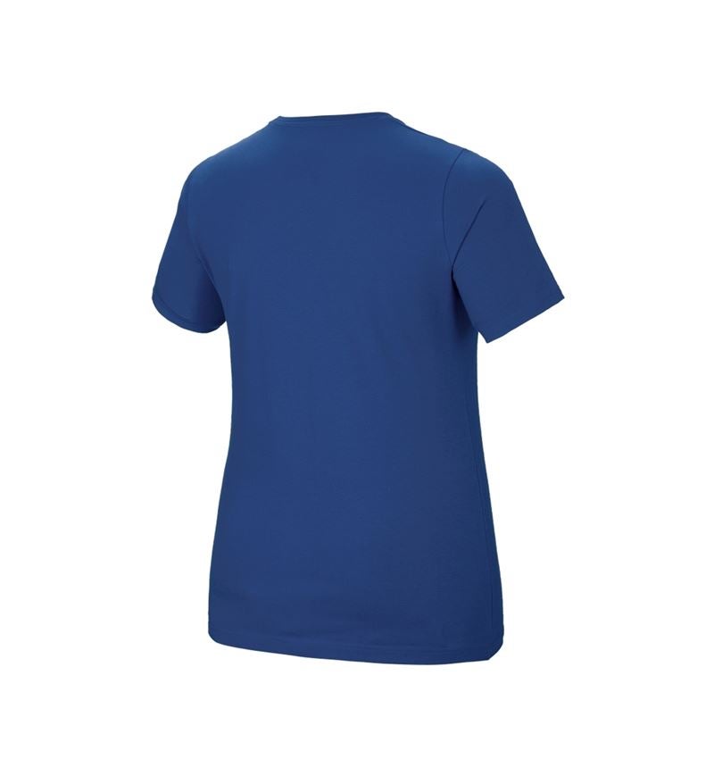 Topics: e.s. T-shirt cotton stretch, ladies', plus fit + alkaliblue 3
