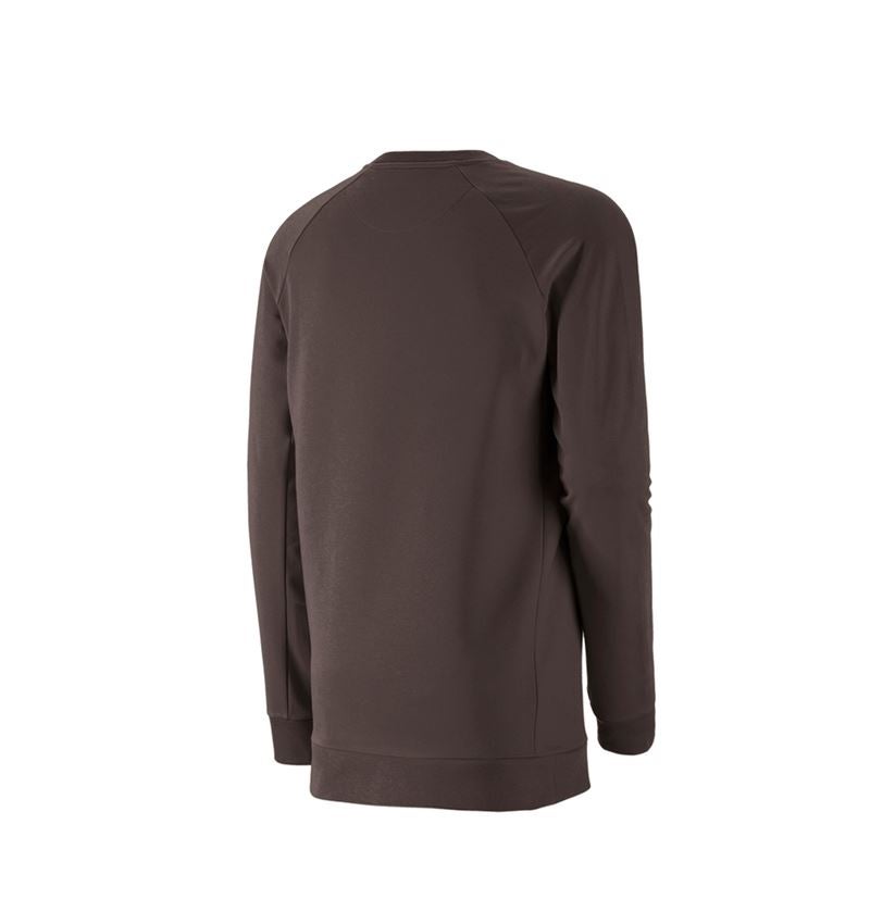 Topics: e.s. Sweatshirt cotton stretch, long fit + chestnut 3