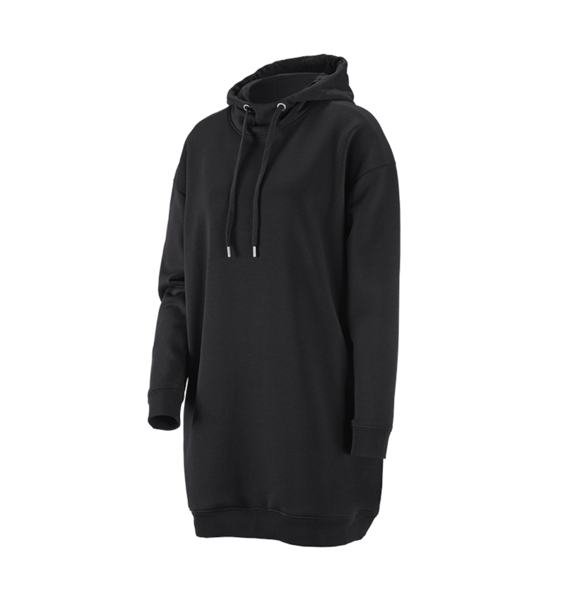 Shirts, Pullover & more: e.s. Oversize hoody sweatshirt poly cotton, ladies + black 1