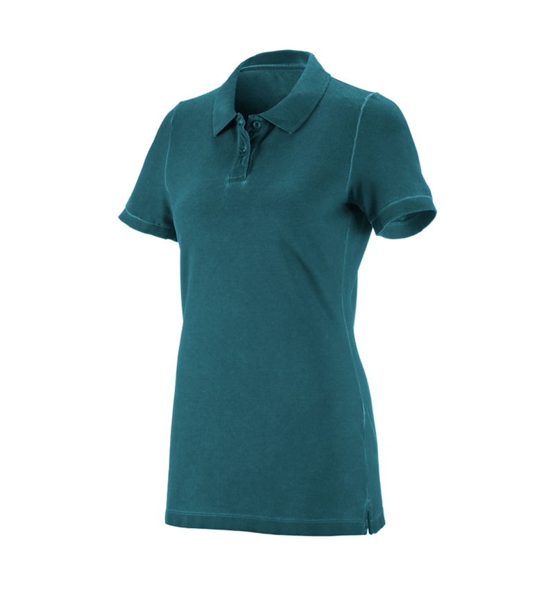 Topics: e.s. Polo shirt vintage cotton stretch, ladies' + darkcyan vintage 1