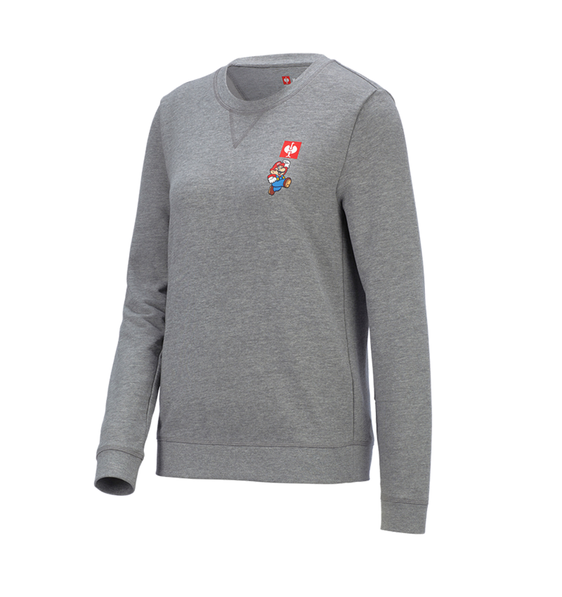 Collaborations: Super Mario Sweatshirt, ladies' + grey melange 1
