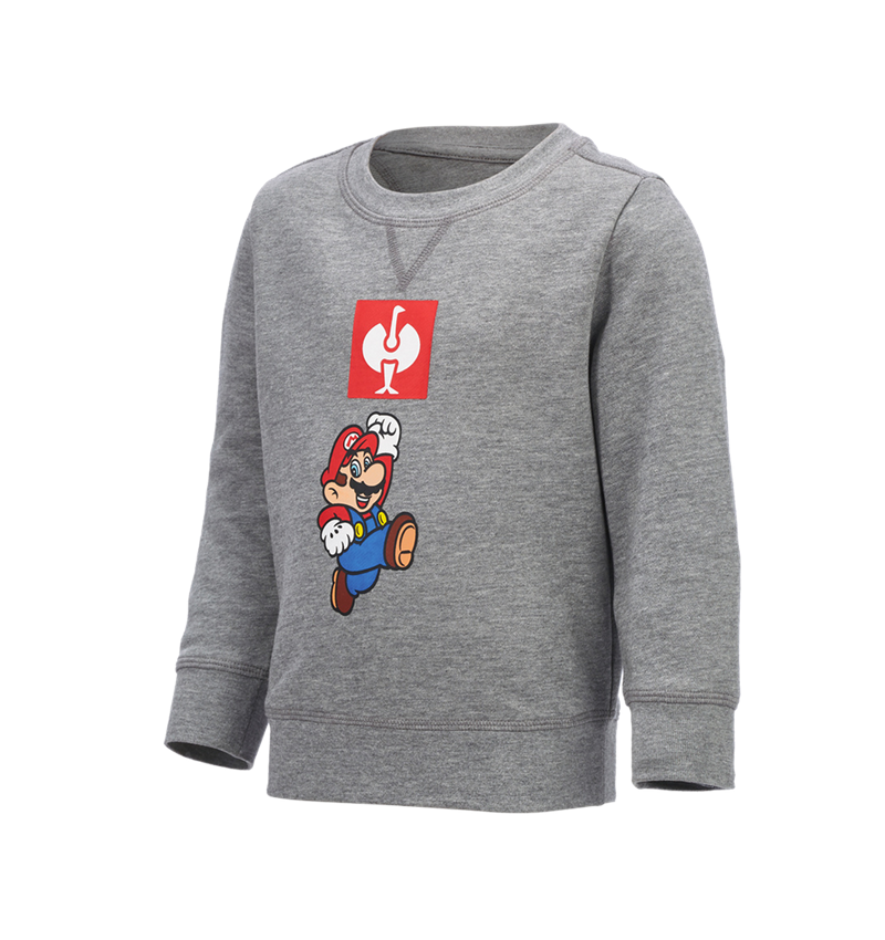 Shirts, Pullover & more: Super Mario Sweatshirt, children's + grey melange