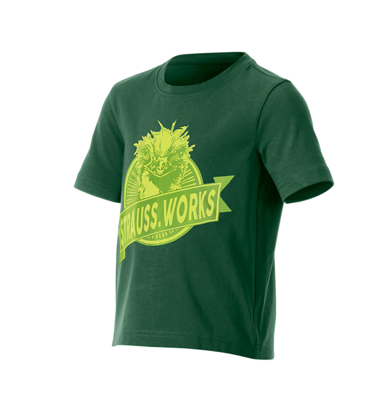 Clothing: e.s. T-shirt strauss works, children's + green