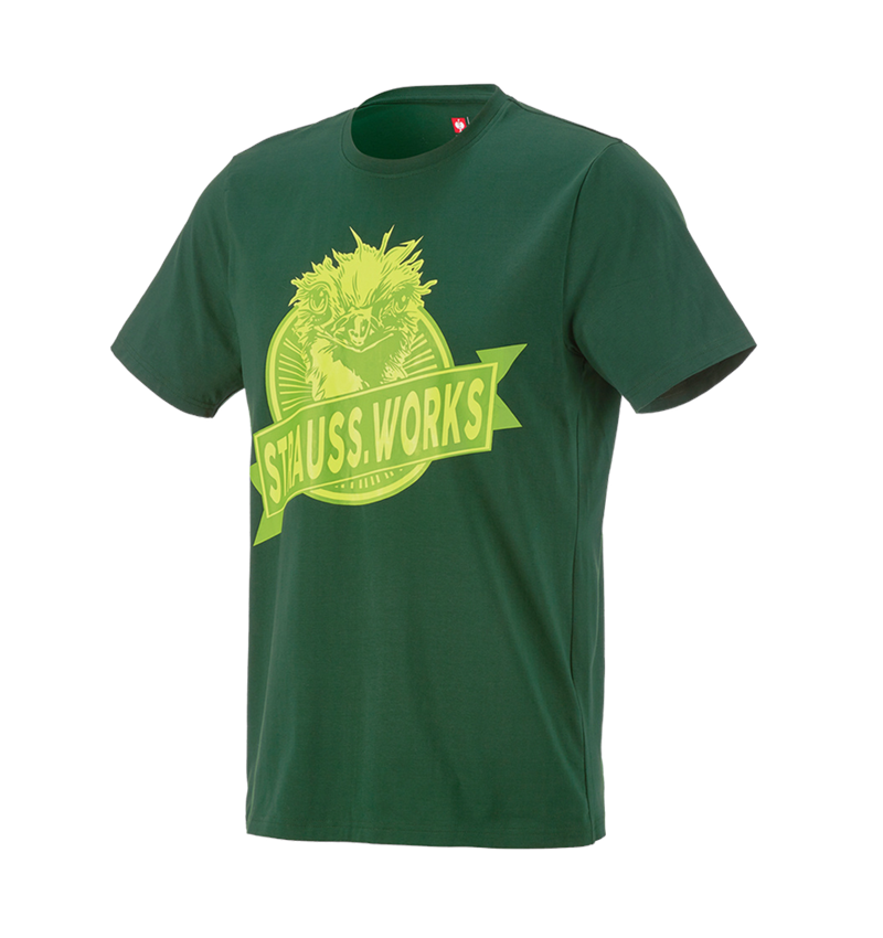 Clothing: e.s. T-shirt strauss works + green