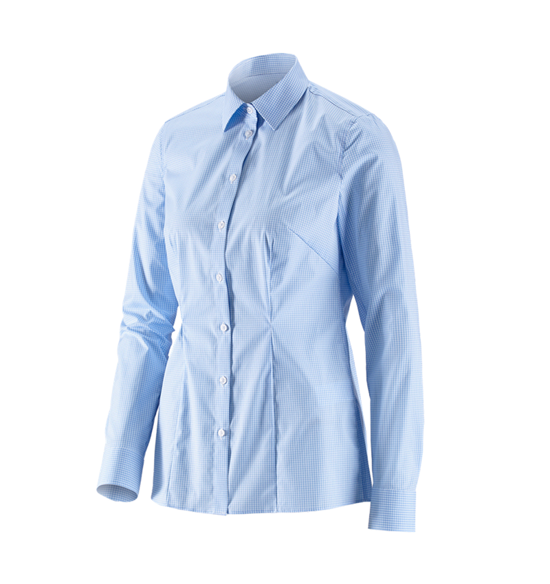 e.s. Business blouse cotton str. lad. regular fit frostblue
