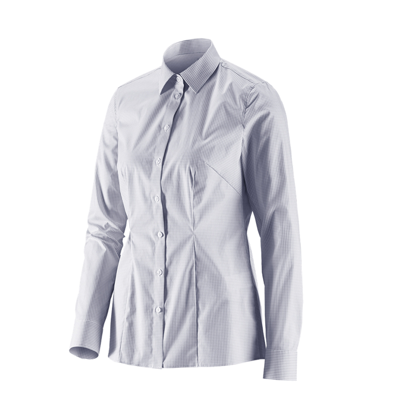 Shirts, Pullover & more: e.s. Business blouse cotton str. lad. regular fit + mistygrey checked 2