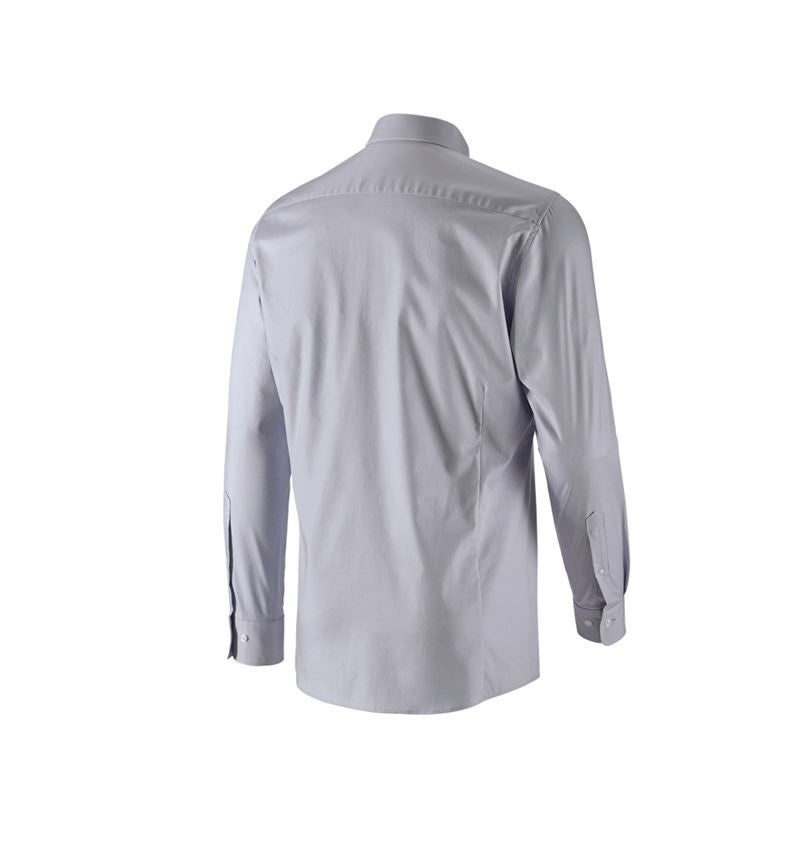e.s. Business shirt cotton stretch, slim fit mistygrey