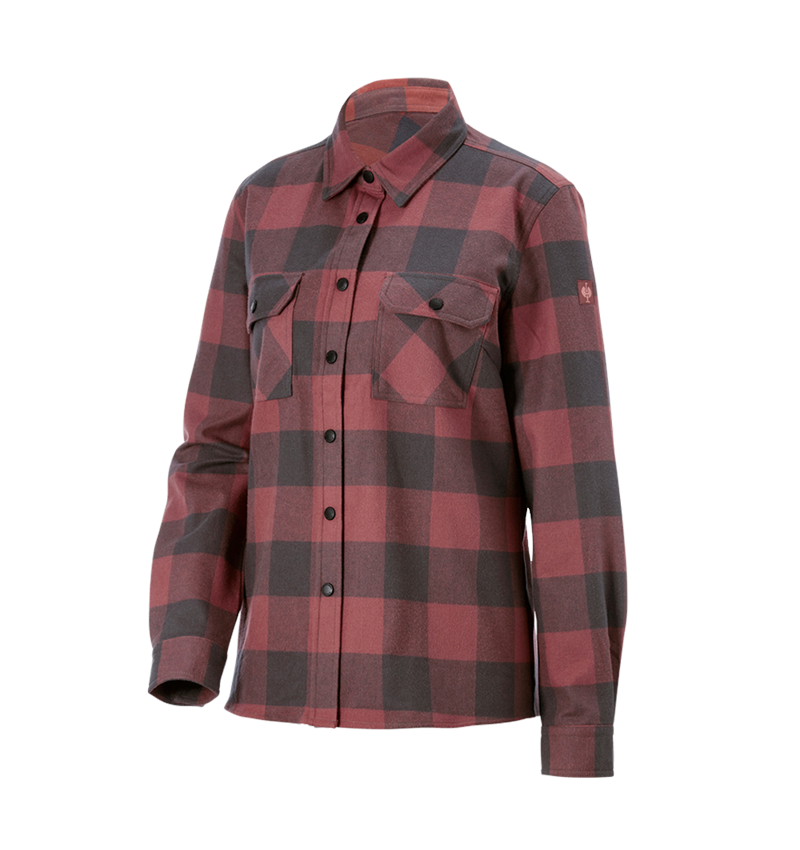 Topics: Check shirt e.s.iconic, ladies' + oxidred/carbongrey 7