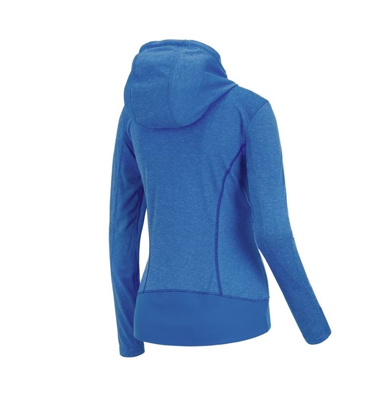 Work Jackets: e.s. Functional hooded jacket stripe, ladies' + gentian blue 2