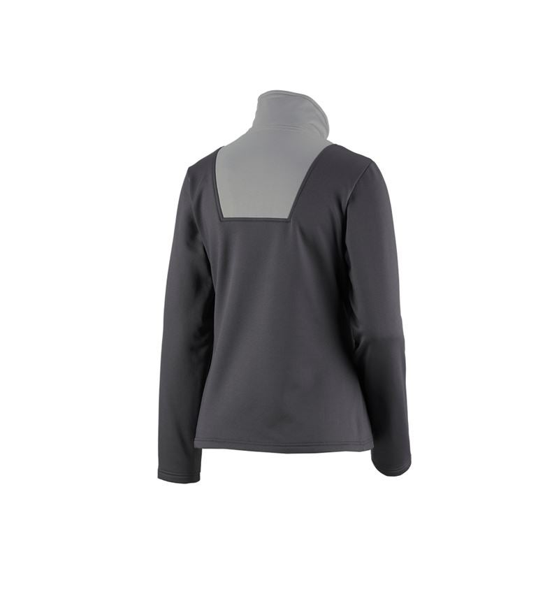 Shirts, Pullover & more: Funct.Troyer thermo stretch e.s.concrete, ladies' + anthracite/pearlgrey 3